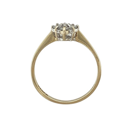9ct Gold & Diamond Set Cluster Ring