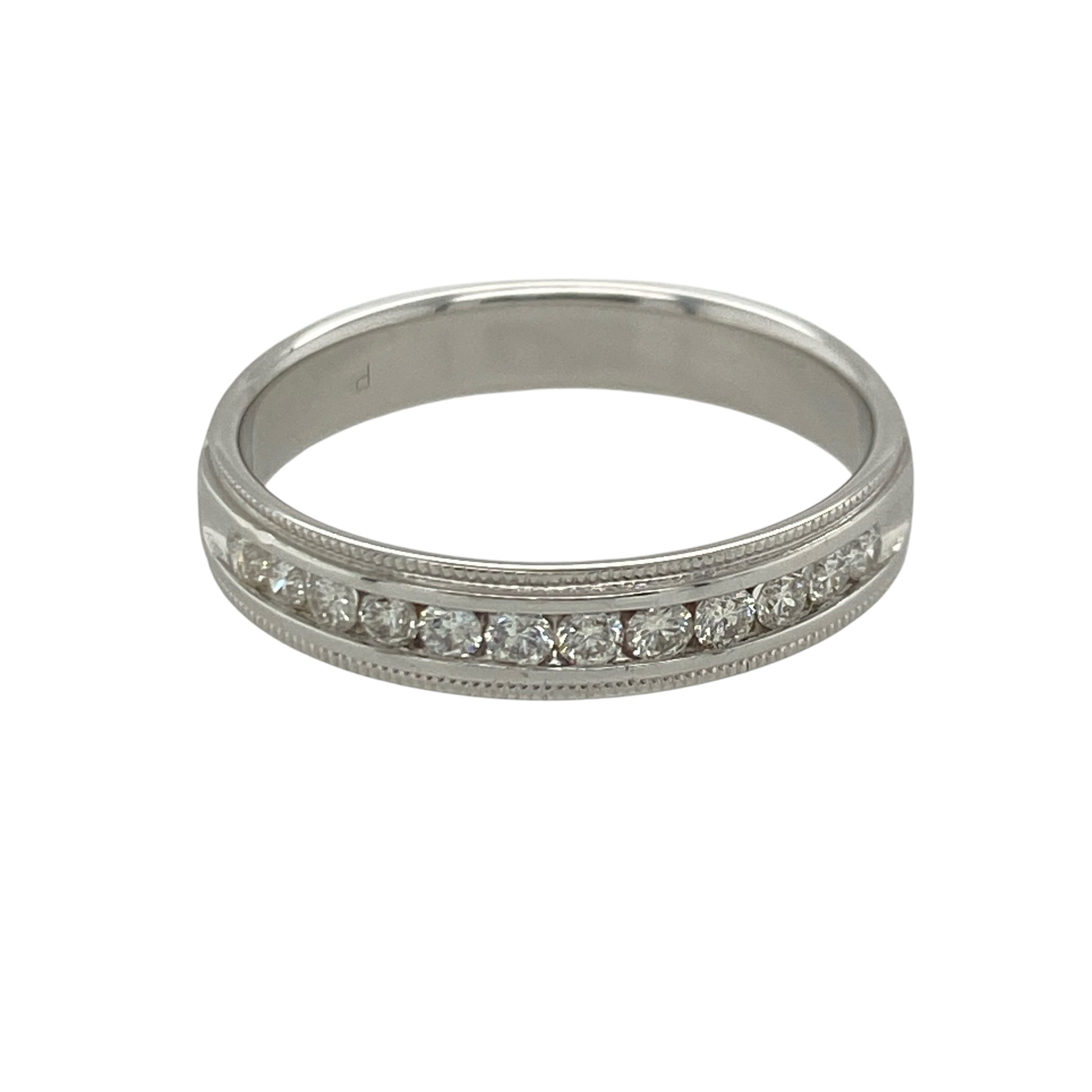 18ct White Gold & Diamond Set Band Ring