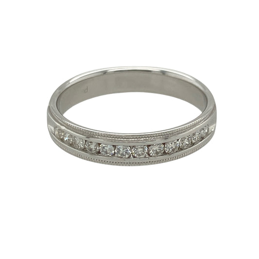 18ct White Gold & Diamond Set Band Ring