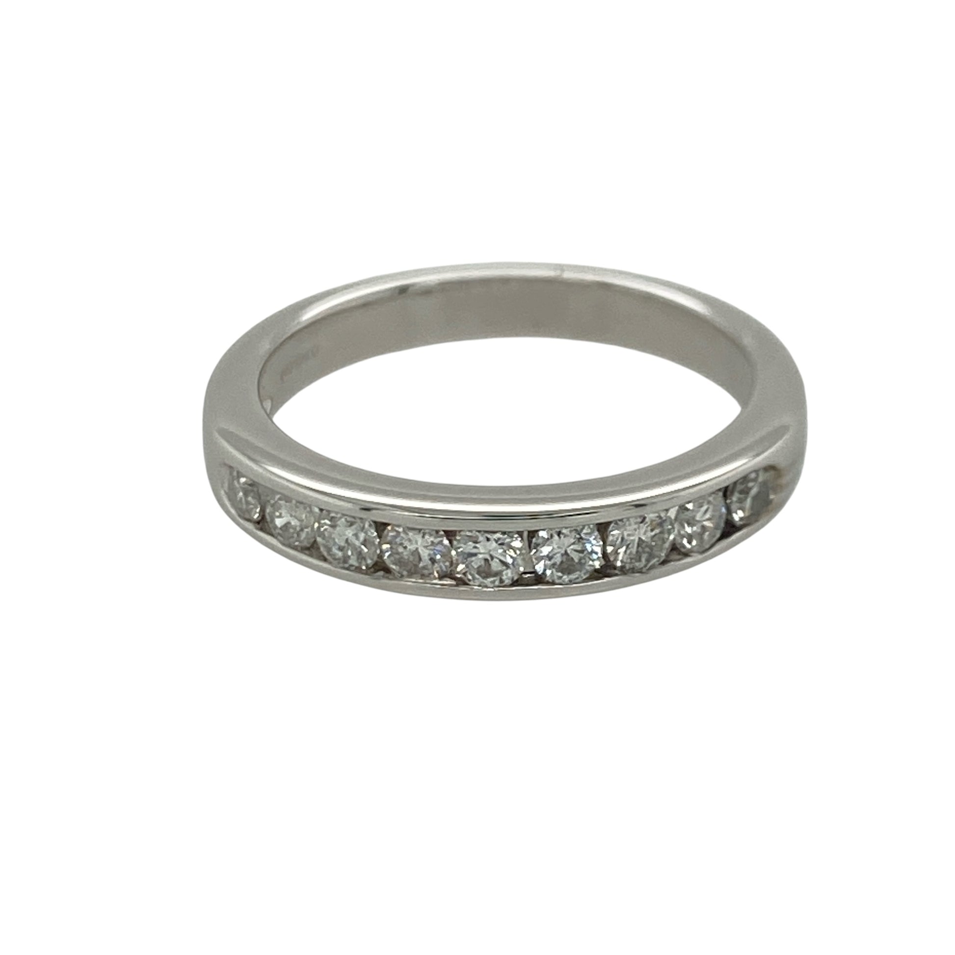 18ct White Gold & Diamond Set Band Ring