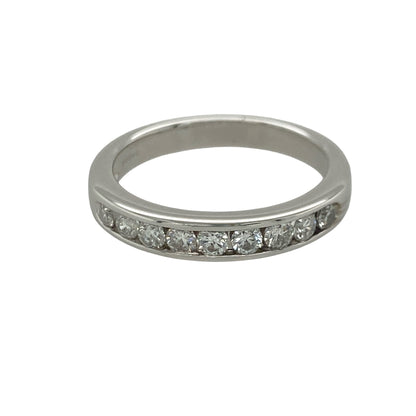 18ct White Gold & Diamond Set Band Ring