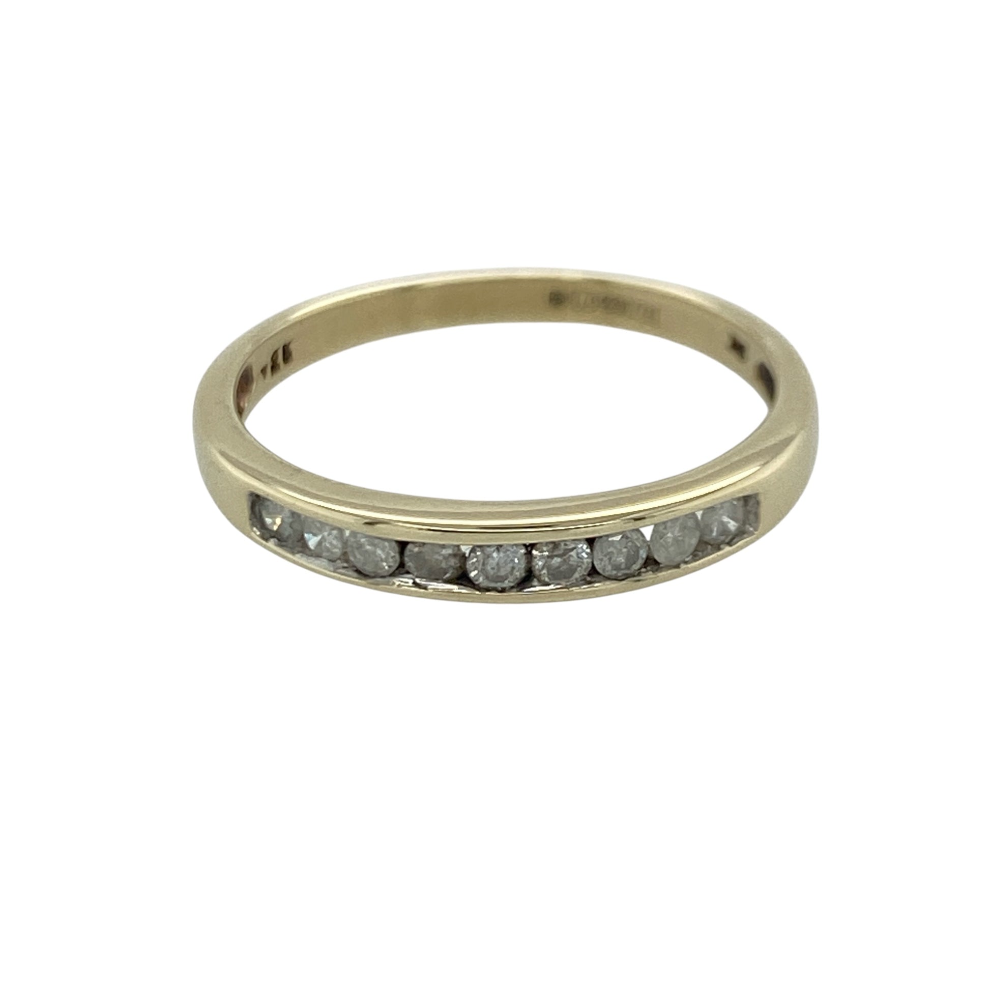 9ct Gold & Diamond Set Band Ring