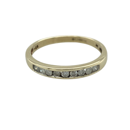 9ct Gold & Diamond Set Band Ring