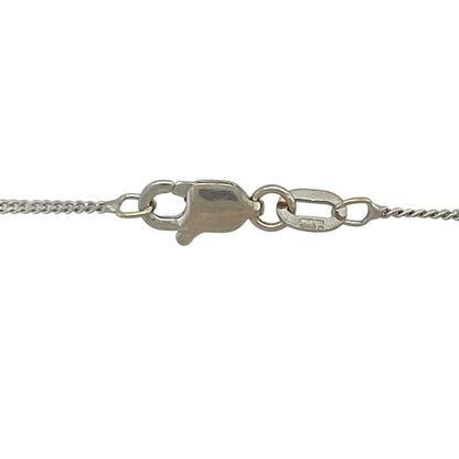 18ct White Gold & Diamond Flower 18" Necklace