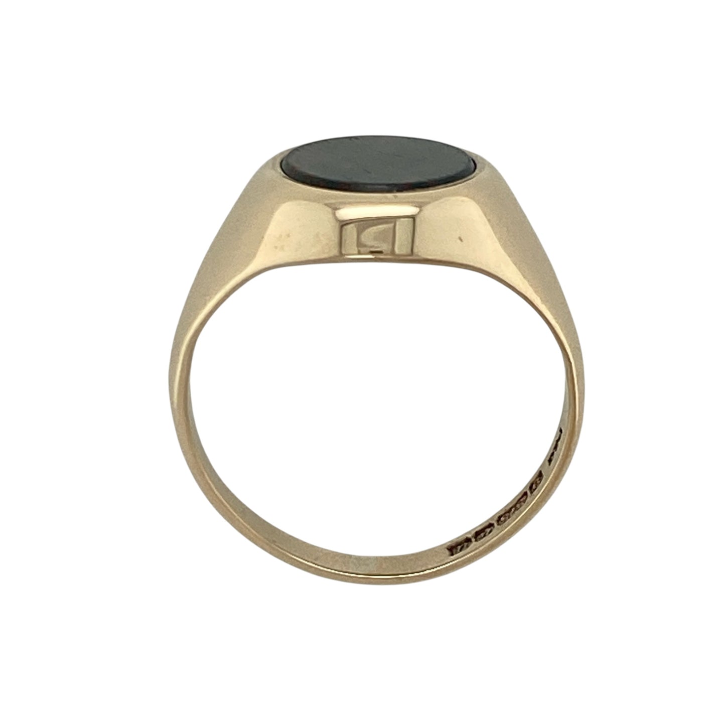 9ct Gold & Bloodstone Oval Signet Ring