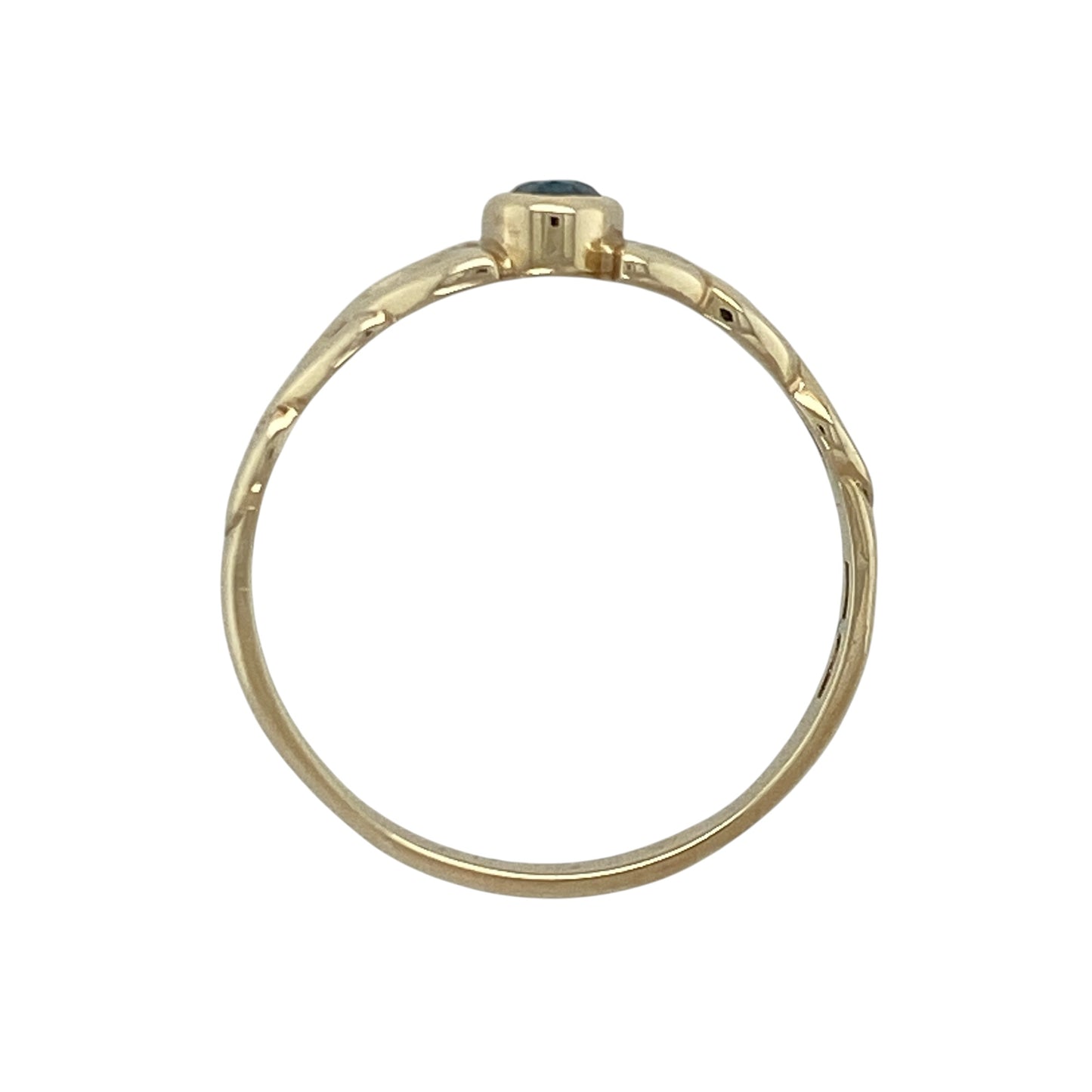 9ct Gold & Blue Topaz Celtic Ring