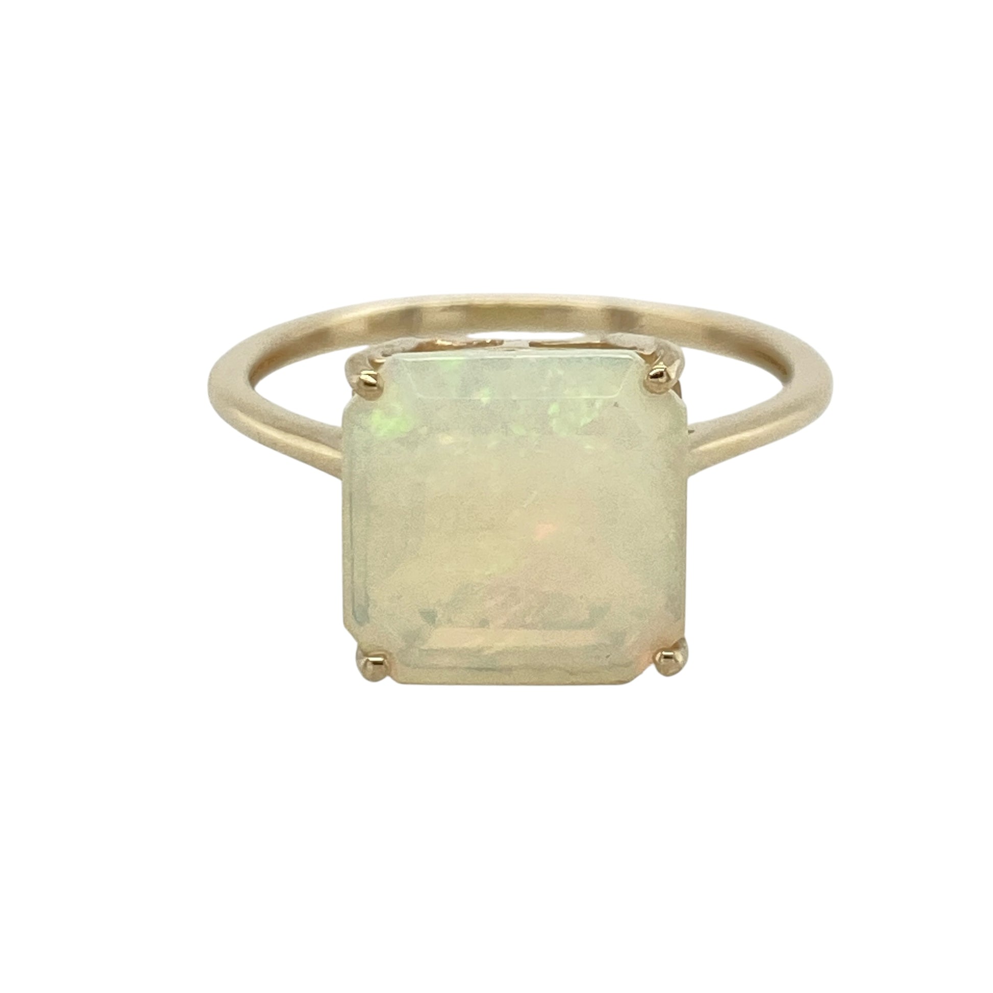 9ct Gold & Opalique Square Ring
