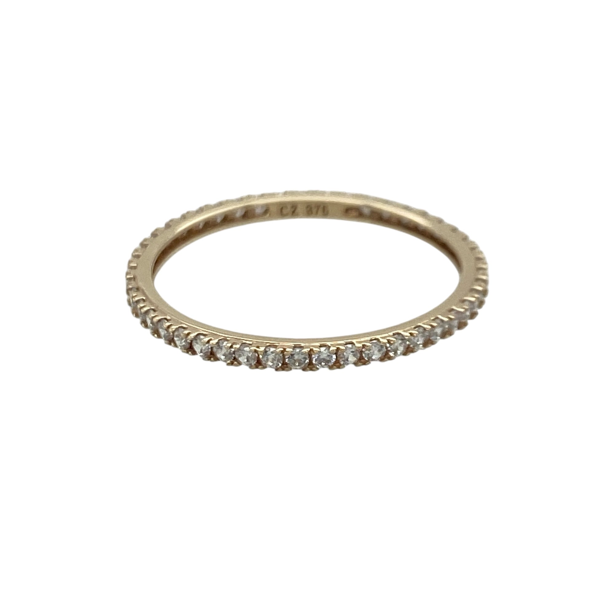 9ct Gold & Cubic Zirconia Eternity Band Ring