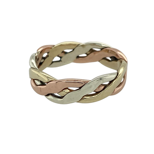 9ct Gold Celtic Open Weave Band Ring