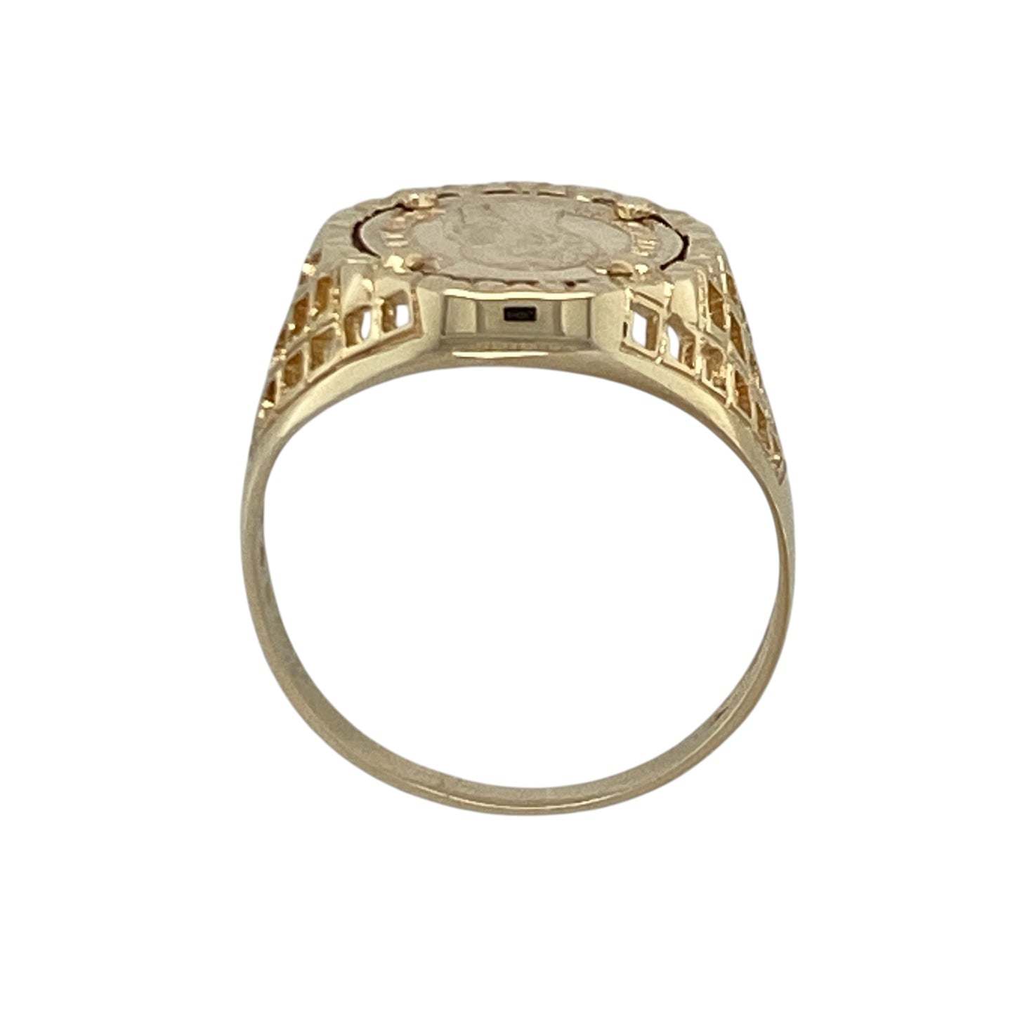 9ct Gold Coin Style Ring