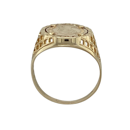 9ct Gold Coin Style Ring