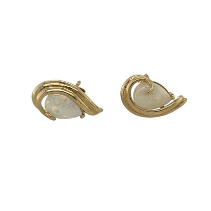 Add elegant shimmer and timeless charm to your jewellery collection with these pre-owned 9ct yellow gold opalique teardrop stud earrings, featuring luminous gemstones with classic everyday appeal—perfect for special occasions, gifting, or sophisticated daily wear.

Design: The earrings showcase beautiful teardrop-shaped opalique stones measuring approximately 7mm by 5mm each, creating a graceful and feminine look with soft iridescent tones that catch the light beautifully.