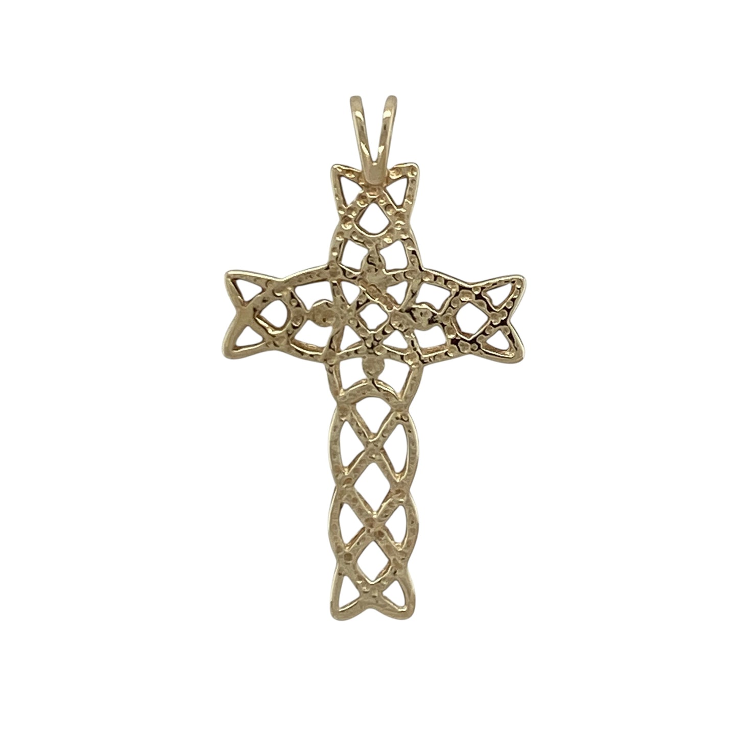 Add meaningful heritage-inspired style to your jewellery collection with this pre-owned 9ct yellow gold Celtic cross pendant, featuring a timeless symbolic design with elegant everyday appeal—perfect for gifting, spiritual wear, or celebrating Celtic heritage.

Design: The pendant features a traditional Celtic cross design with intricate detailing, creating a distinctive and eye-catching piece that blends faith and heritage in a timeless style.