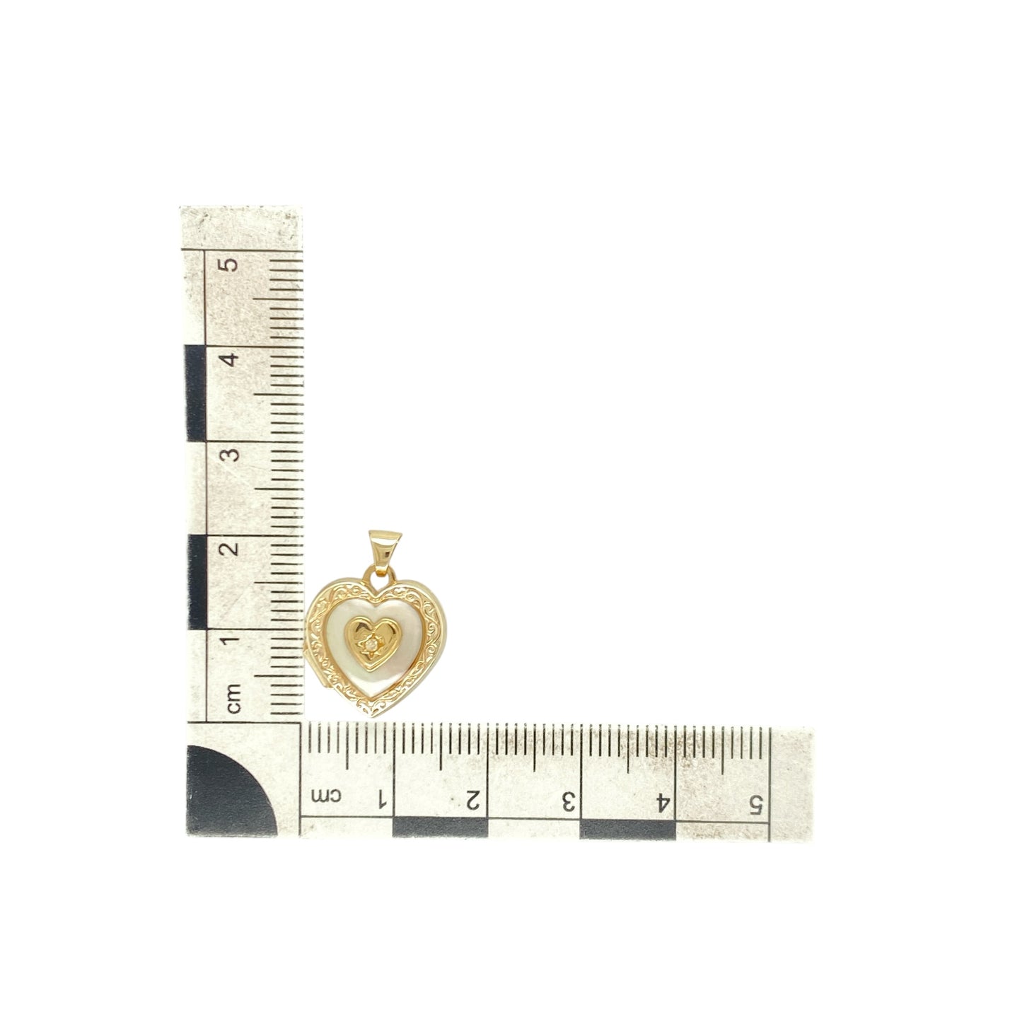 9ct Gold & Mother of Pearl Heart Locket