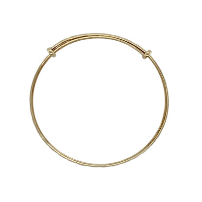 9ct Gold Flower and Heart Patterned Baby Bangle