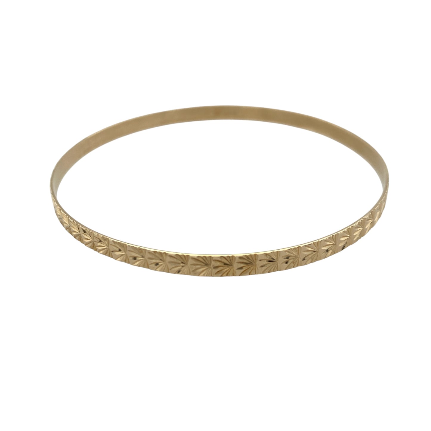9ct Solid Gold Patterned Bangle