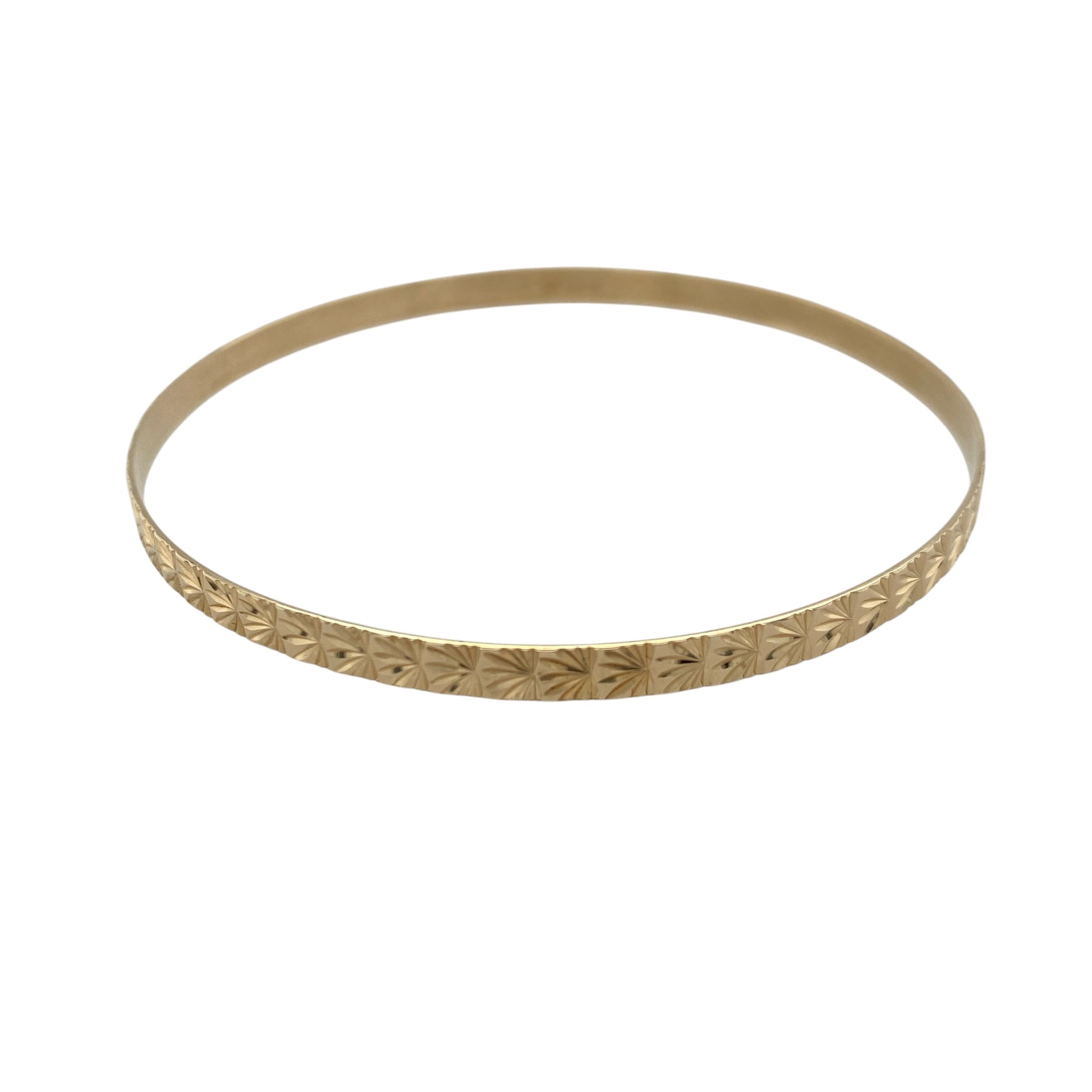 9ct Solid Gold Patterned Bangle