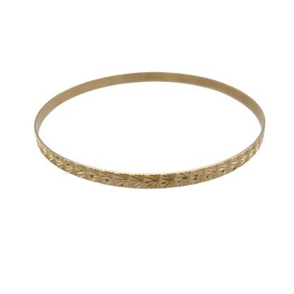9ct Solid Gold Patterned Bangle