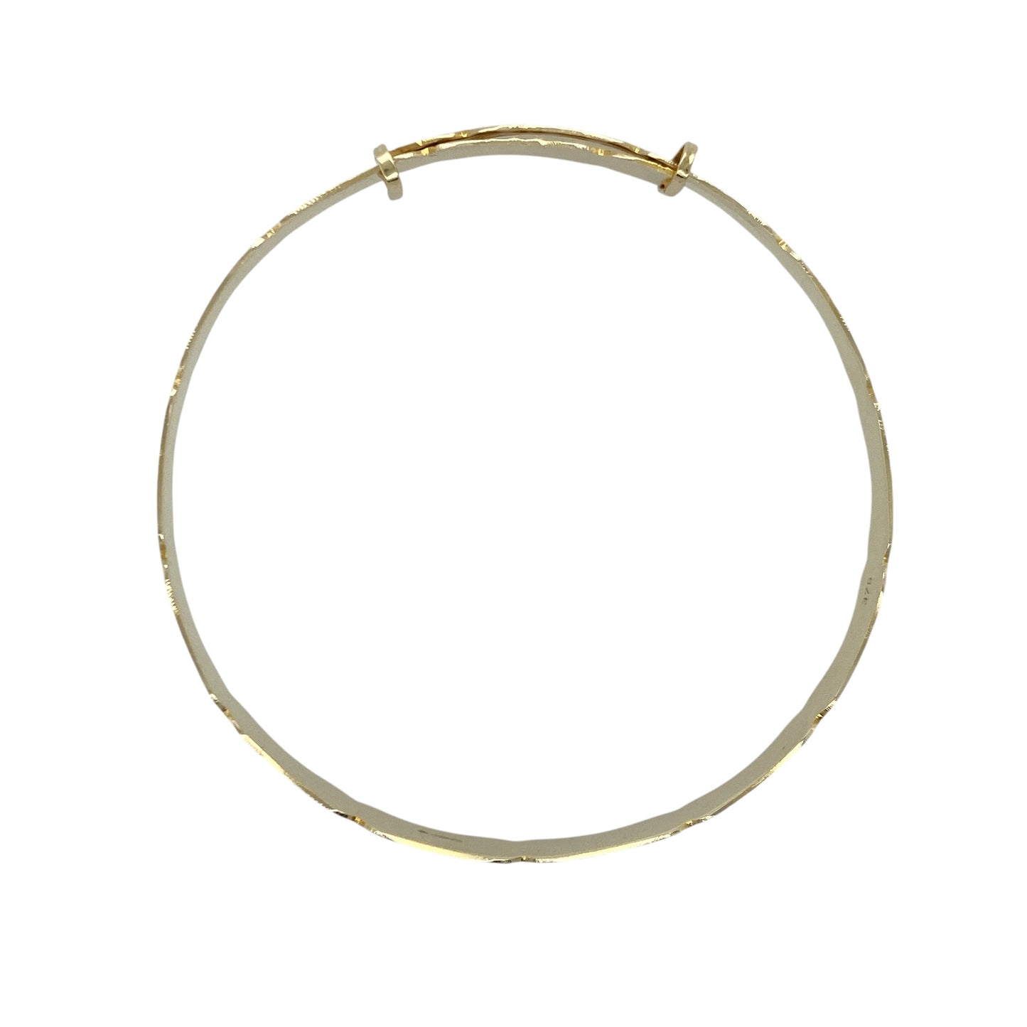 9ct Gold Patterned Scalloped Edge Expanding Bangle