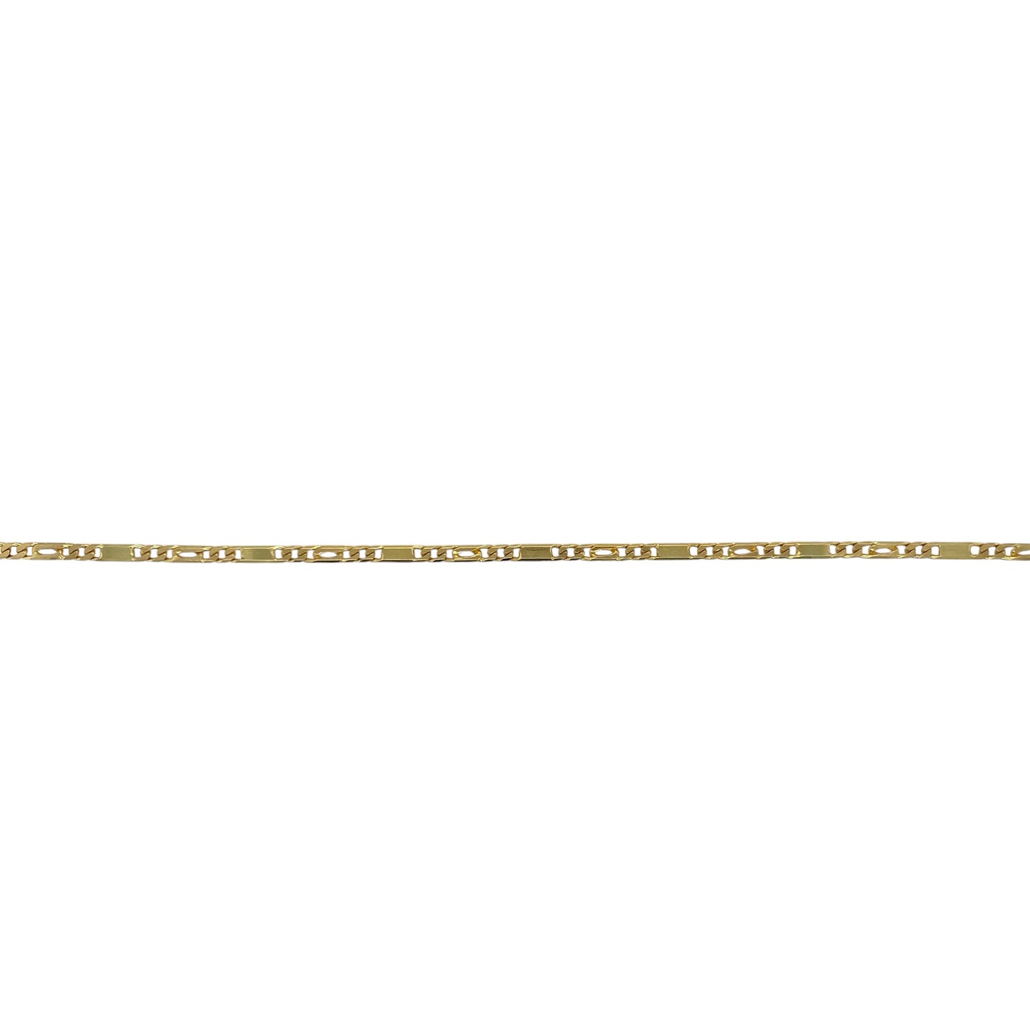 14ct Gold 8" Figaro Bracelet