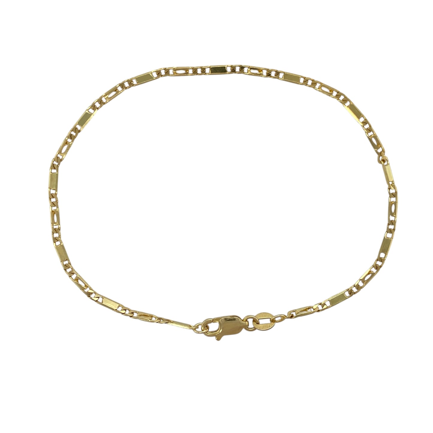 14ct Gold 8" Figaro Bracelet