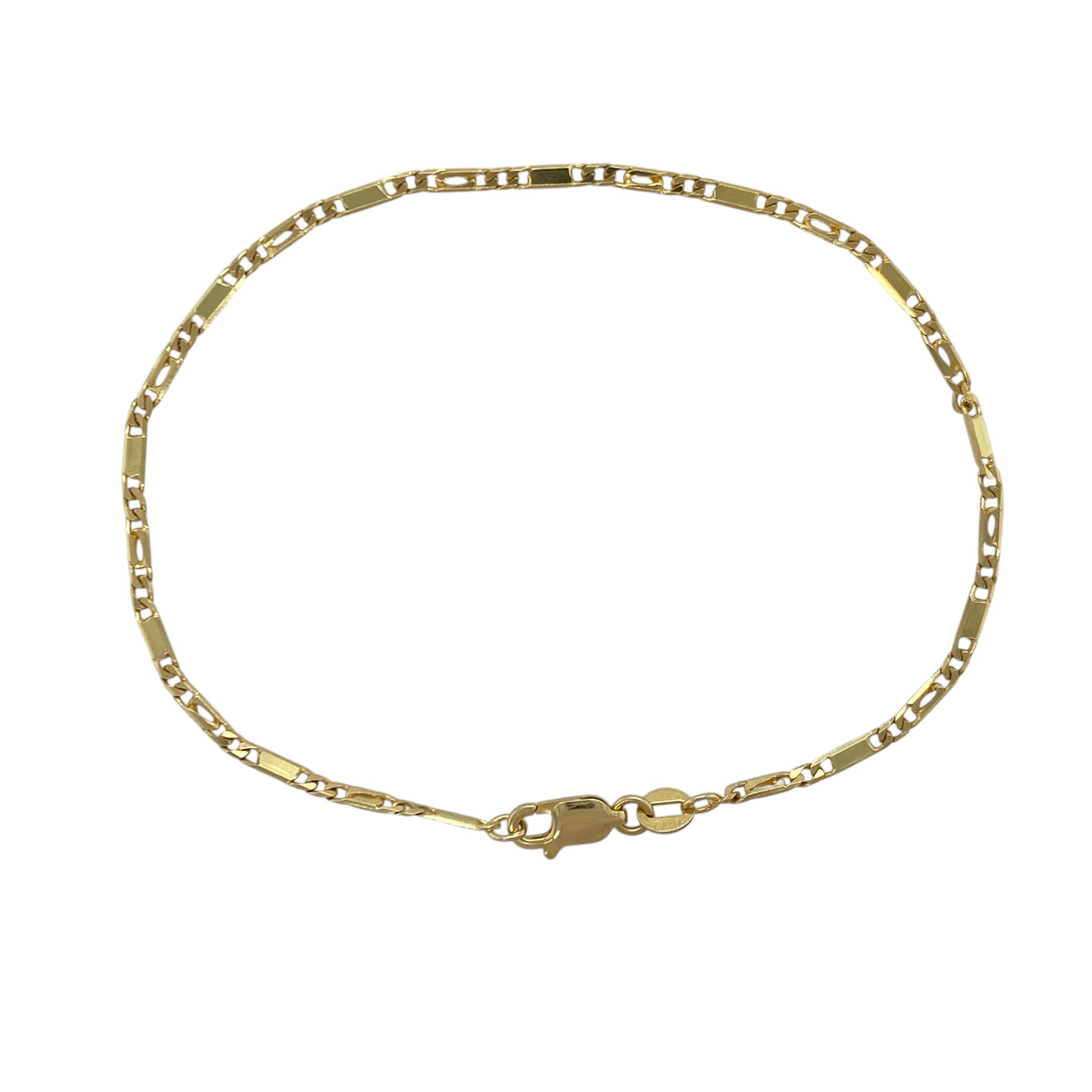 14ct Gold 8" Figaro Bracelet