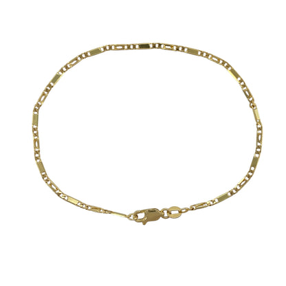 14ct Gold 8" Figaro Bracelet