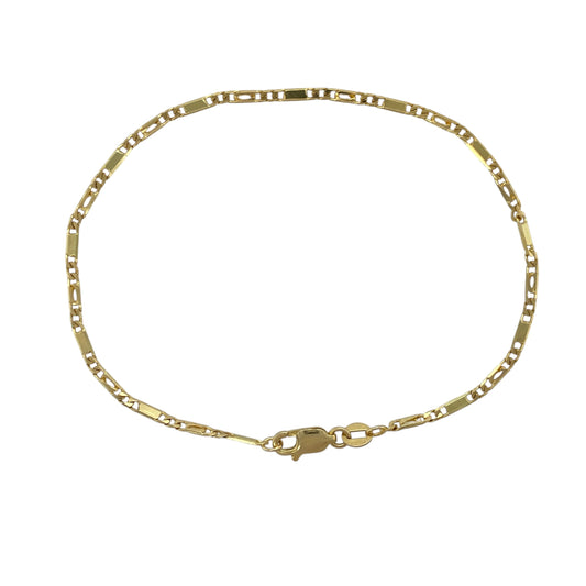 14ct Gold 8" Figaro Bracelet
