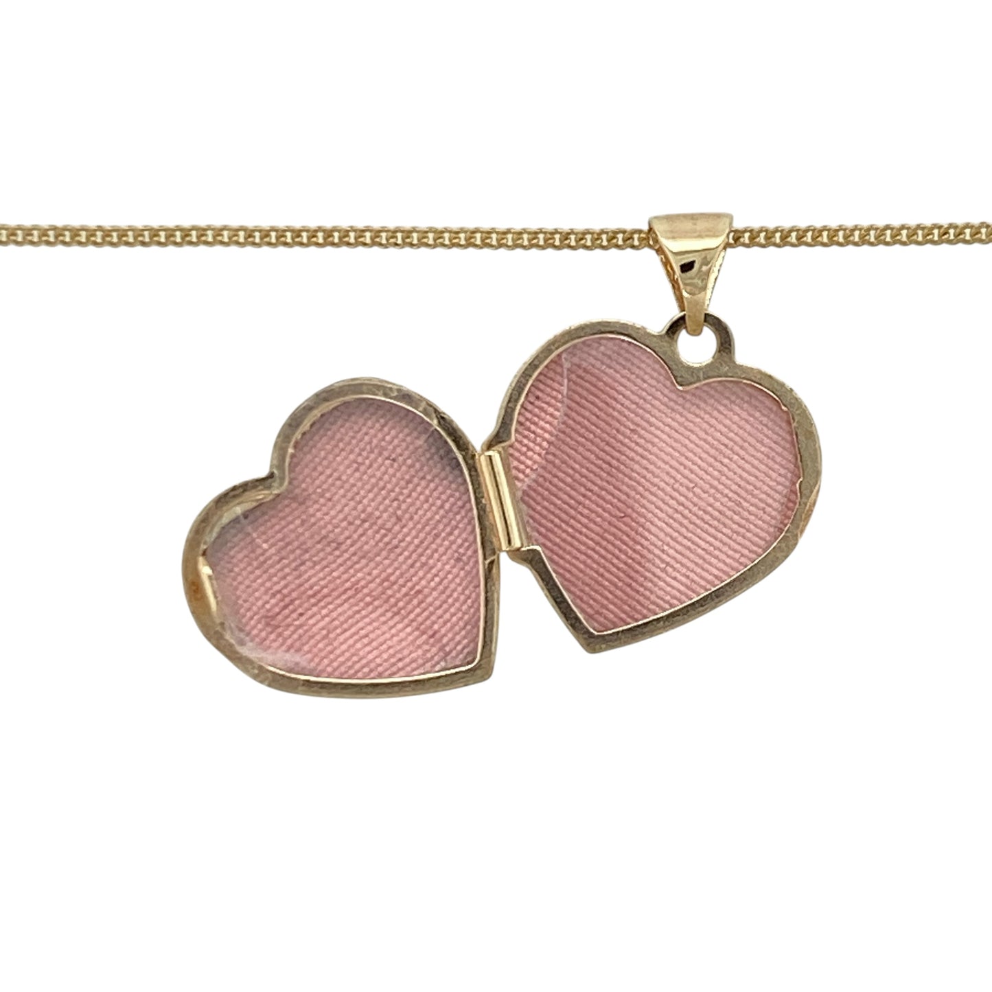 9ct Gold Patterned Heart Locket 18" Necklace