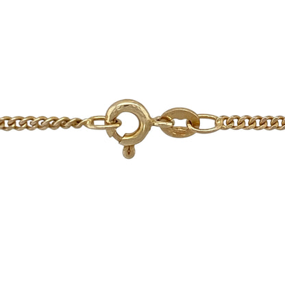 Add a timeless jewellery essential to your collection with this pre-owned 9ct yellow gold curb chain, featuring a classic link design with versatile everyday appeal—perfect for wearing alone, pairing with a favourite pendant, or layering with other necklaces.

Design: The chain features traditional curb links measuring approximately 1mm wide, creating a sleek and elegant look with a smooth polished finish that catches the light beautifully.