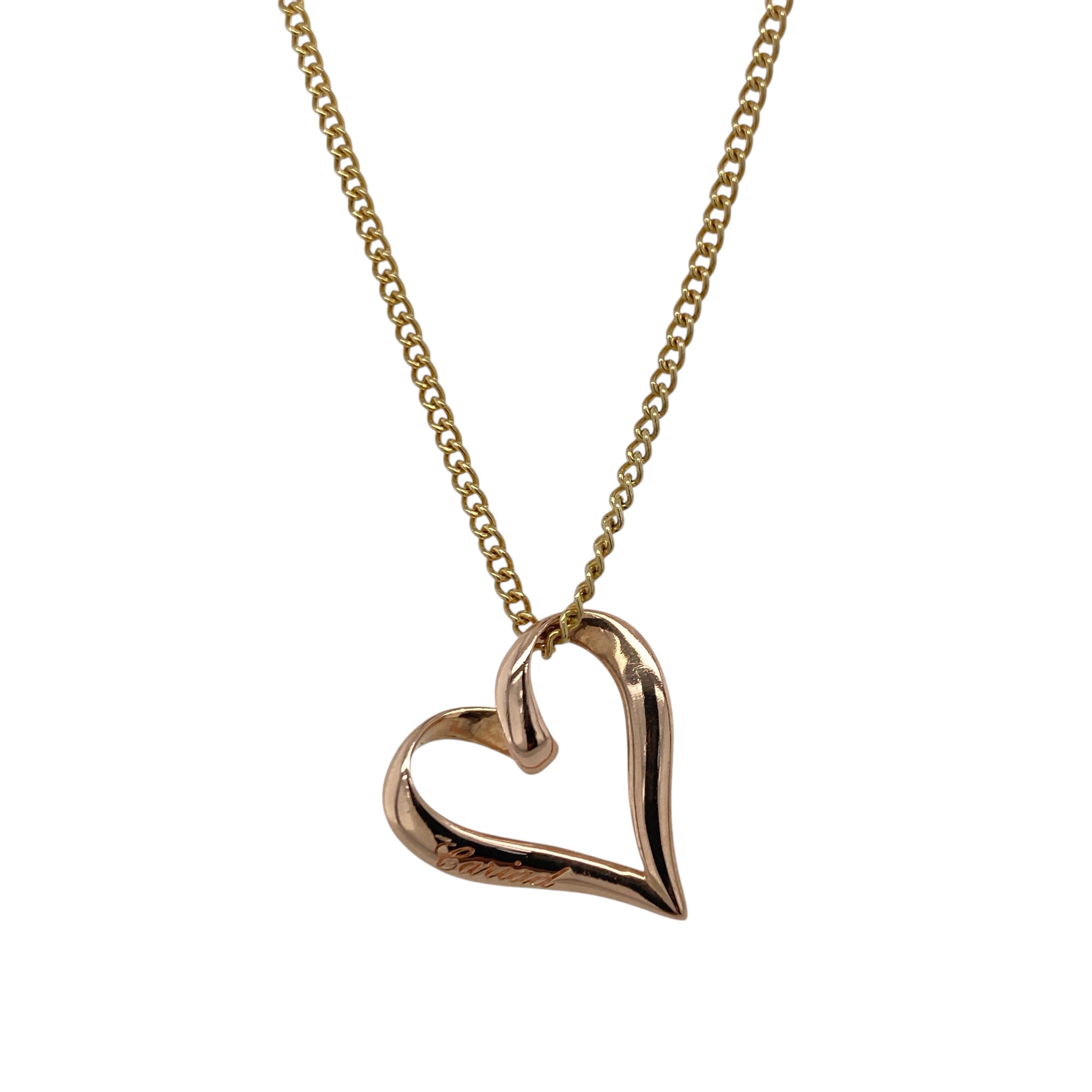 9ct Gold Clogau Cariad Open Heart 18" Necklace