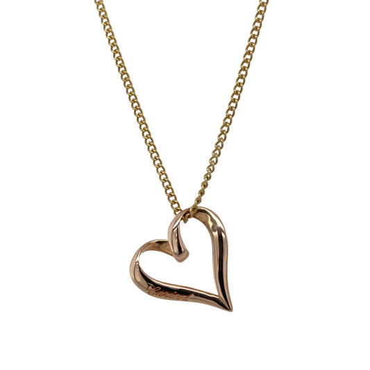 9ct Gold Clogau Cariad Open Heart 18" Necklace