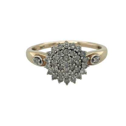 9ct Gold & Diamond Set Cluster Ring
