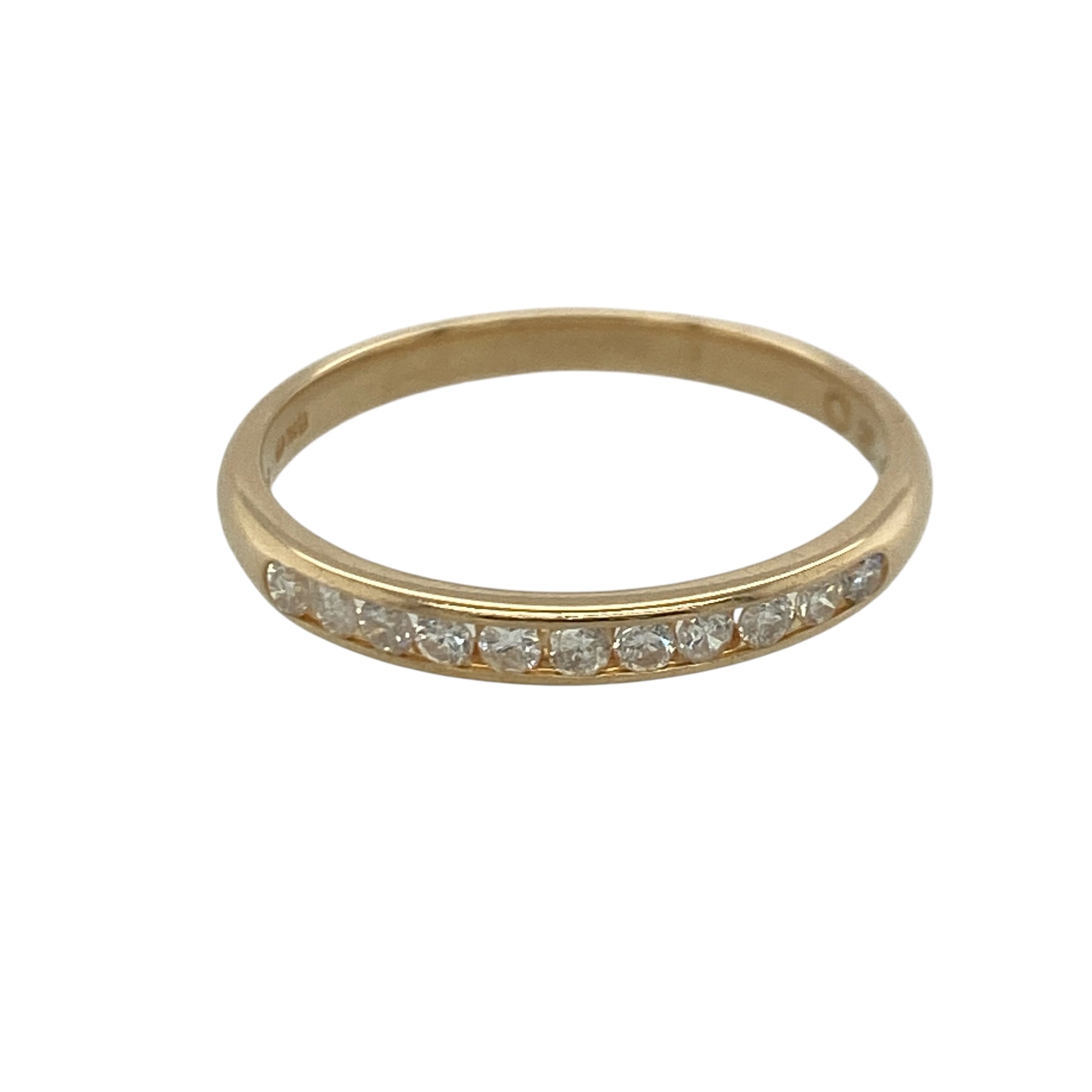 9ct Gold & Diamond Band Ring