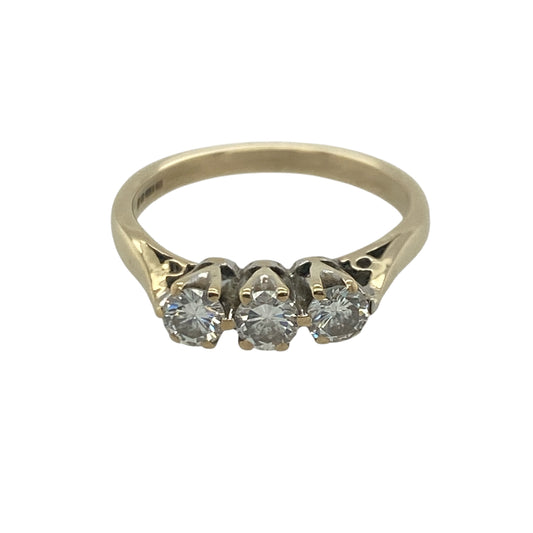 9ct Gold & Diamond Trilogy Ring