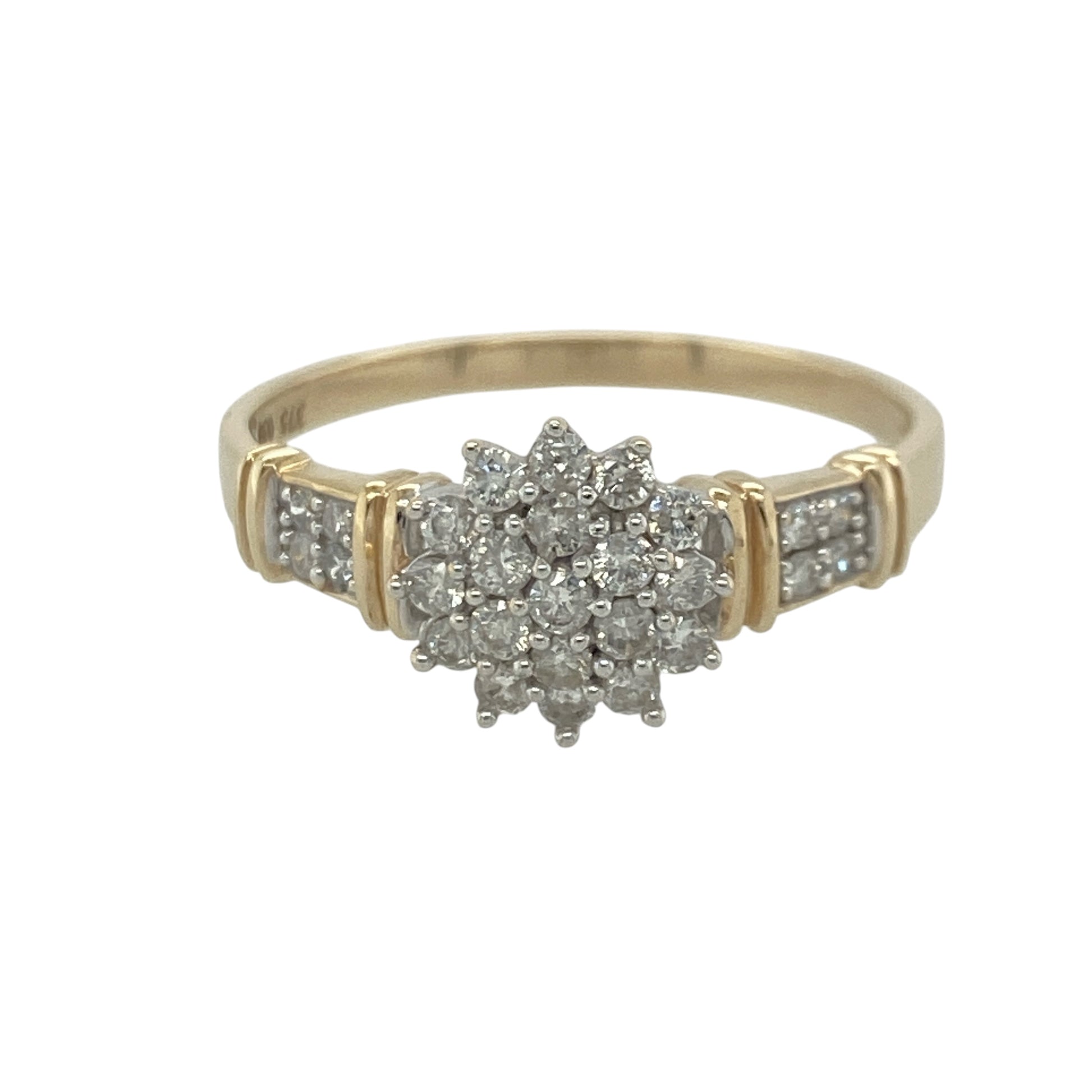 9ct Gold & Diamond Cluster Ring