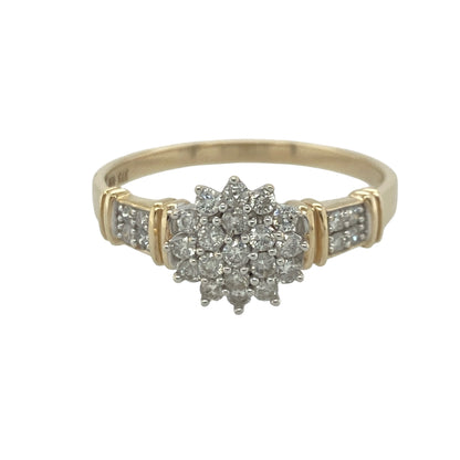 9ct Gold & Diamond Cluster Ring