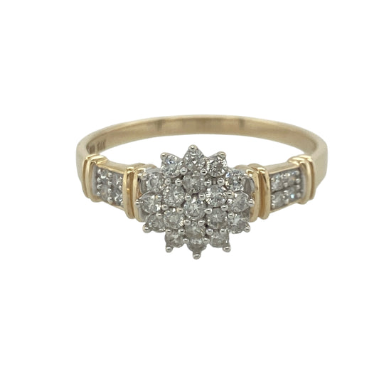 9ct Gold & Diamond Cluster Ring