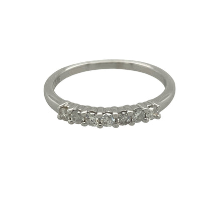 9ct White Gold & Diamond Band Ring