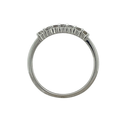 9ct White Gold & Diamond Band Ring