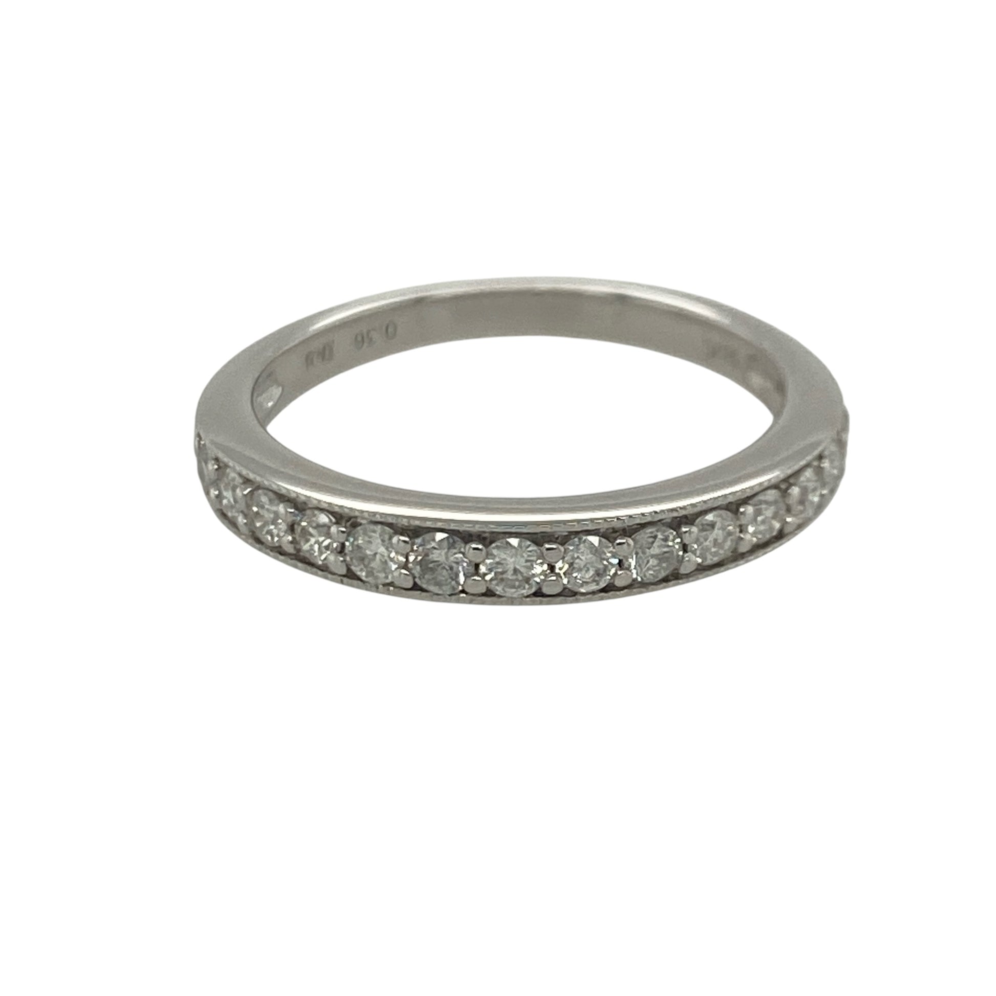 18ct White Gold & Diamond Band Ring