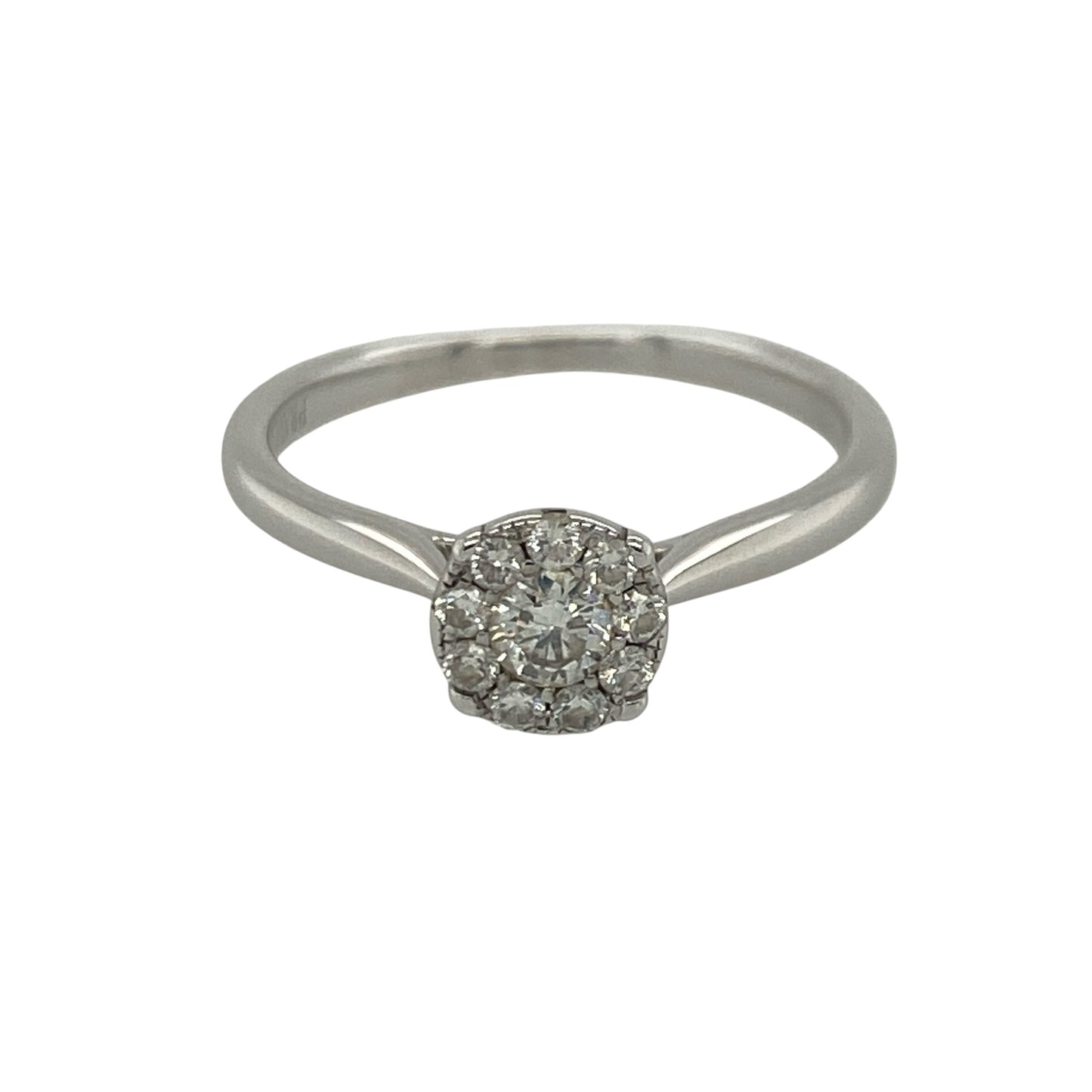 18ct White Gold & Diamond Cluster Ring