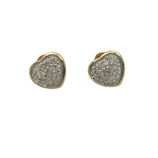 Add a touch of romance and timeless sparkle to your jewellery collection with these pre-owned 9ct yellow gold diamond heart stud earrings, featuring a classic love-inspired design with elegant everyday appeal—perfect for gifting, special occasions, or effortless daily wear.

Design: The earrings feature charming heart-shaped designs accented with sparkling diamonds, creating a sweet and elegant look that beautifully catches the light.