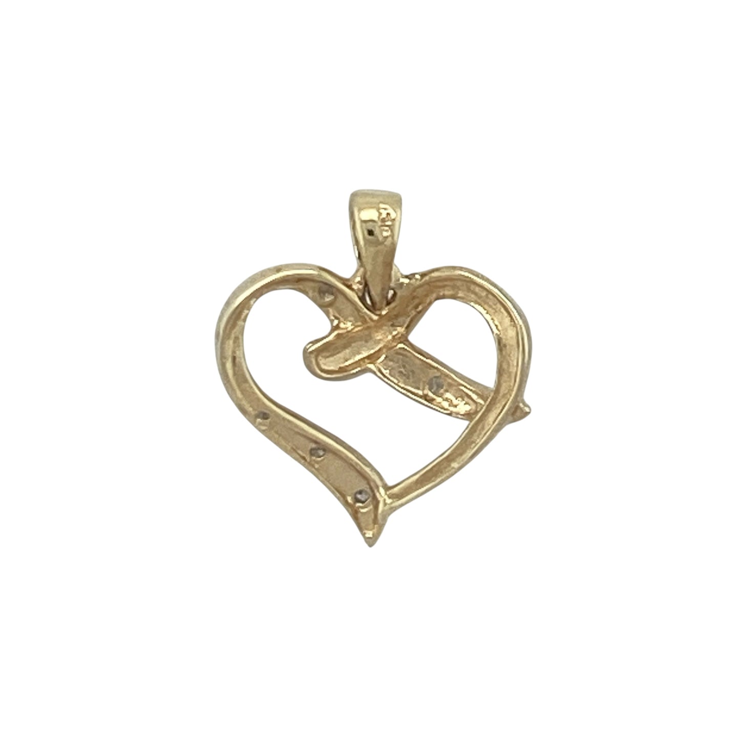 Add a touch of romance and timeless sparkle to your jewellery collection with this pre-owned 9ct yellow gold diamond open heart pendant, featuring an elegant symbolic design with versatile everyday appeal—perfect for gifting, special occasions, or meaningful daily wear.

Design: The pendant features a graceful open heart design accented with sparkling diamonds, creating a delicate and elegant look that beautifully symbolises love and affection.