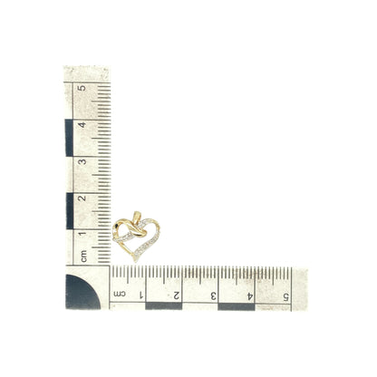 9ct Gold & Diamond Heart Pendant