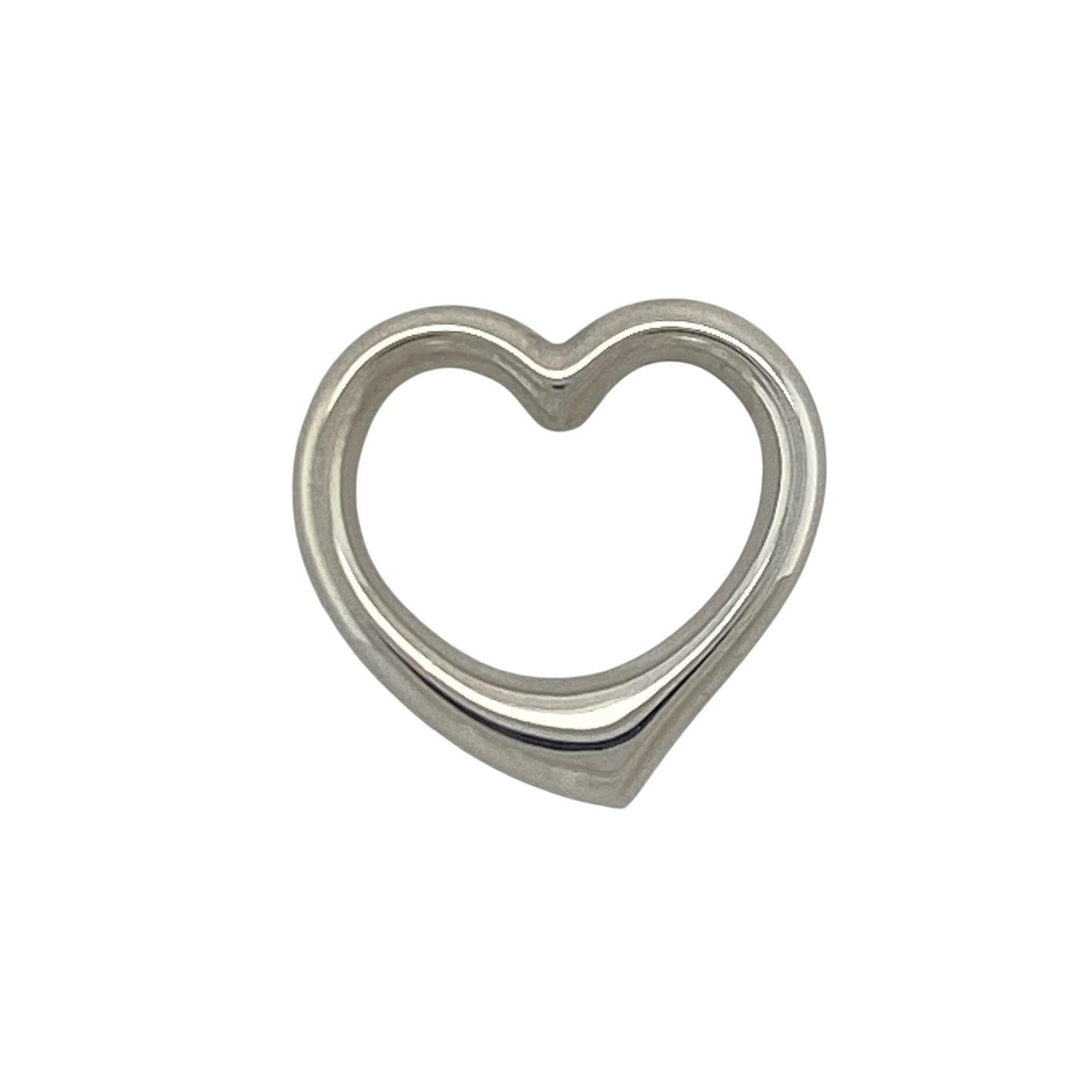 9ct White Gold Open Heart Pendant