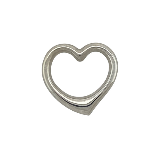 9ct White Gold Open Heart Pendant