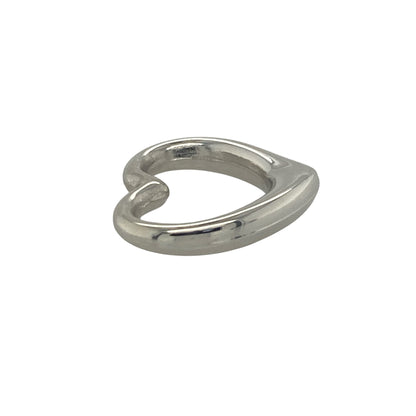 9ct White Gold Open Heart Pendant