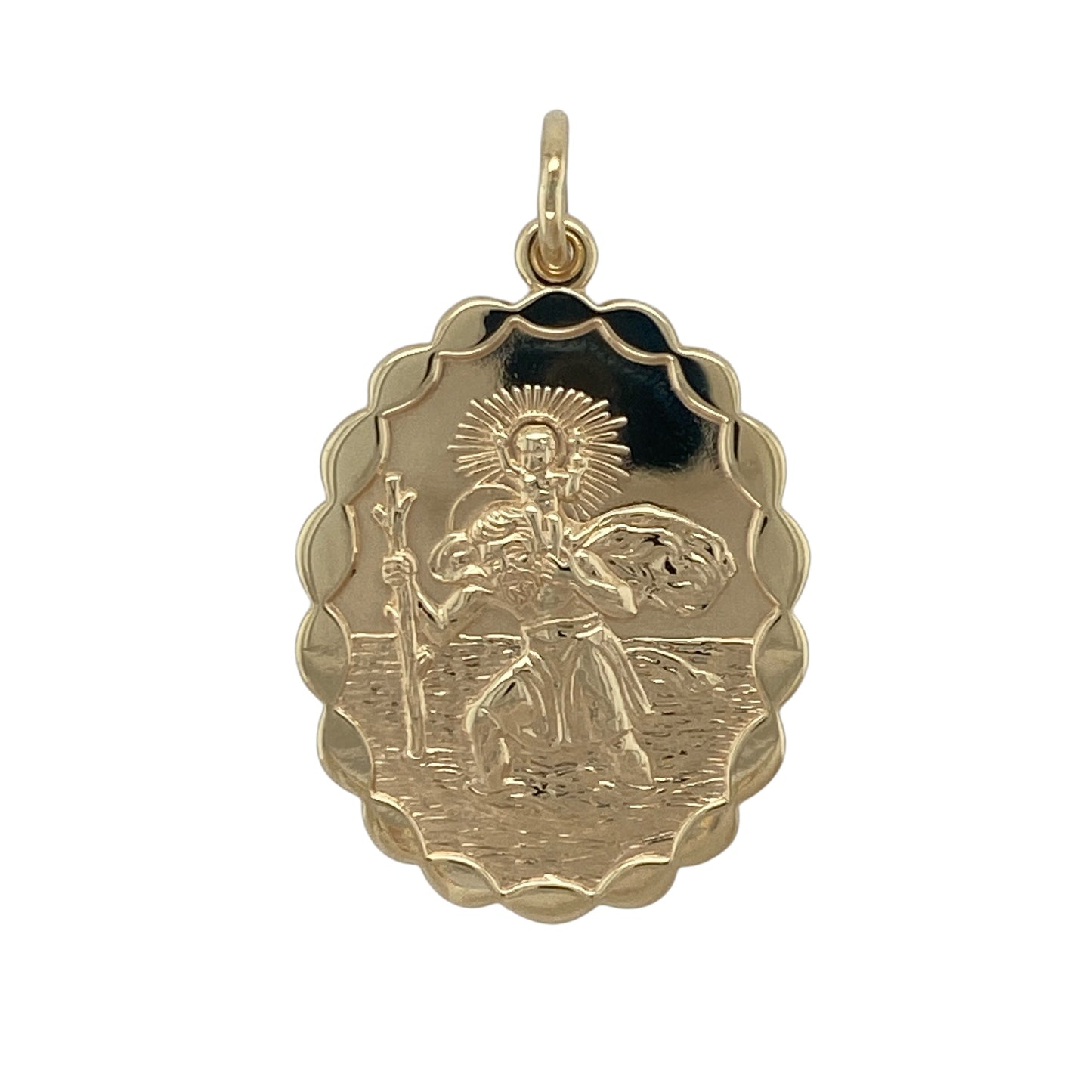 9ct Gold St Christopher Pendant