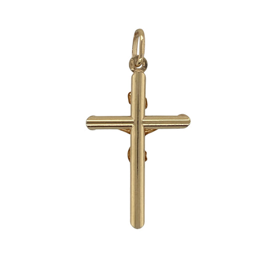 Add meaningful elegance and timeless faith-inspired style to your jewellery collection with this pre-owned 9ct yellow gold crucifix pendant, featuring a classic religious design with enduring everyday appeal—perfect for gifting, personal devotion, or daily wear.

Design: The pendant features a traditional crucifix design, beautifully crafted to create a timeless and meaningful piece of jewellery. Its classic styling ensures it remains both elegant and versatile for everyday wear.